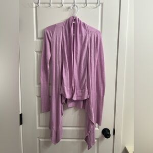 lululemon athletica Lavender Open-Front Draped Cardigan